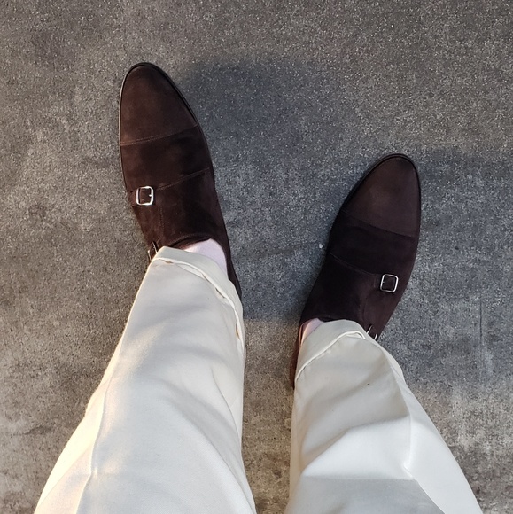 Brown Suede (11.5) Double Monk Strap by Suitsupply - Picture 6 of 8